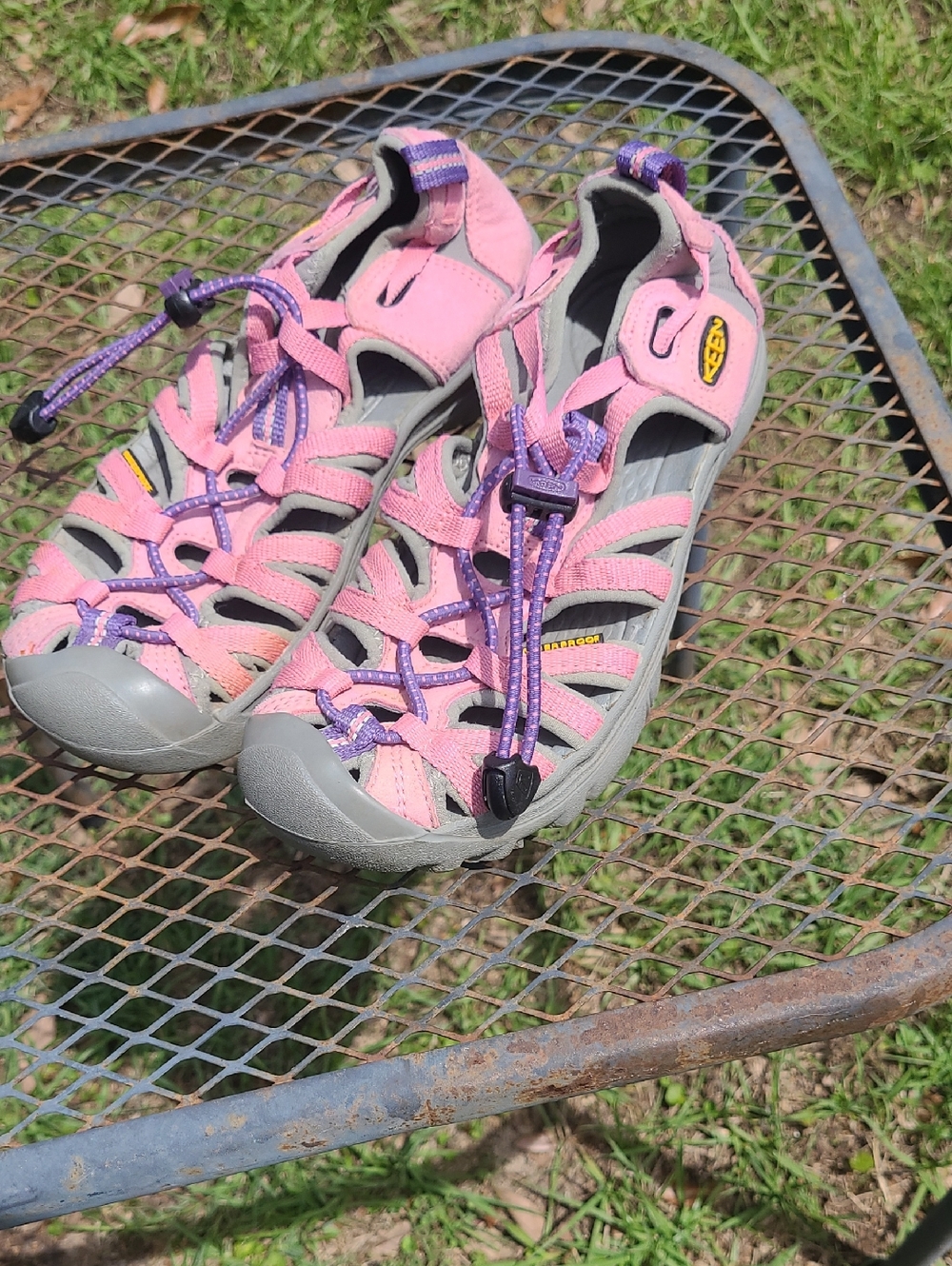 Keen Pink and Gray Water-Ready Active Sandals Girls Size 2